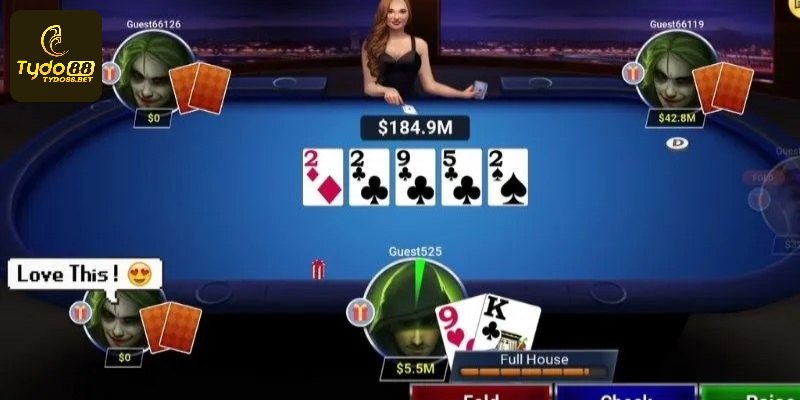 Hướng dẫn luật chơi Poker Tydo88 dễ dàng cho người chơi