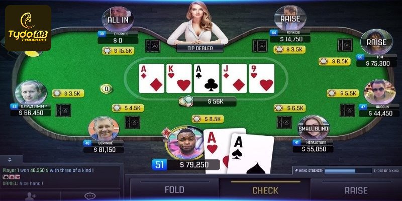 Tips chơi poker Tydo88 giành thắng bất bại