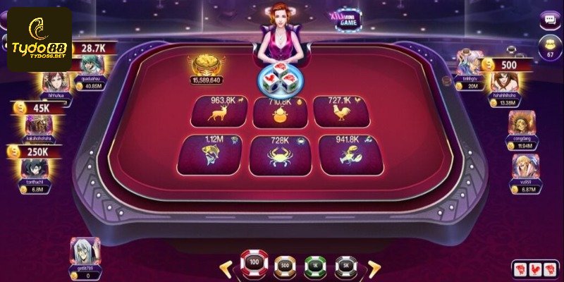 Trúng thưởng lớn cùng cơ chế nổ hũ của game bầu cua